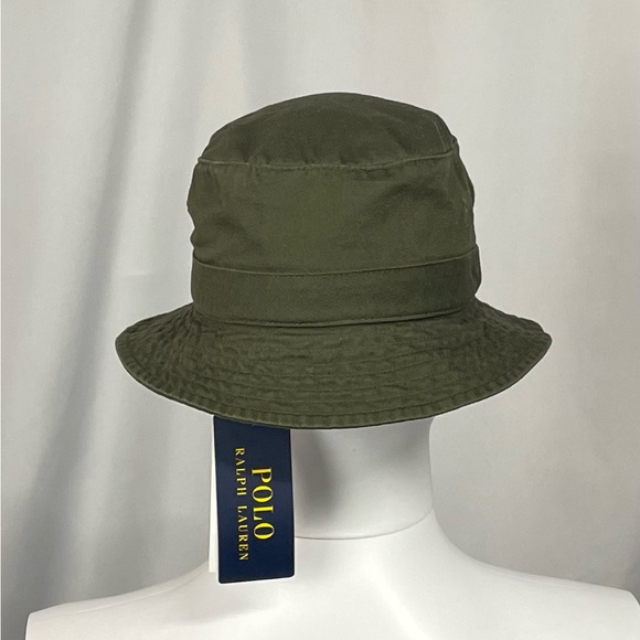 New Small/Medium Polo Ralph Lauren Green Bear Bucket Hat Cap - Picture 2 of 3